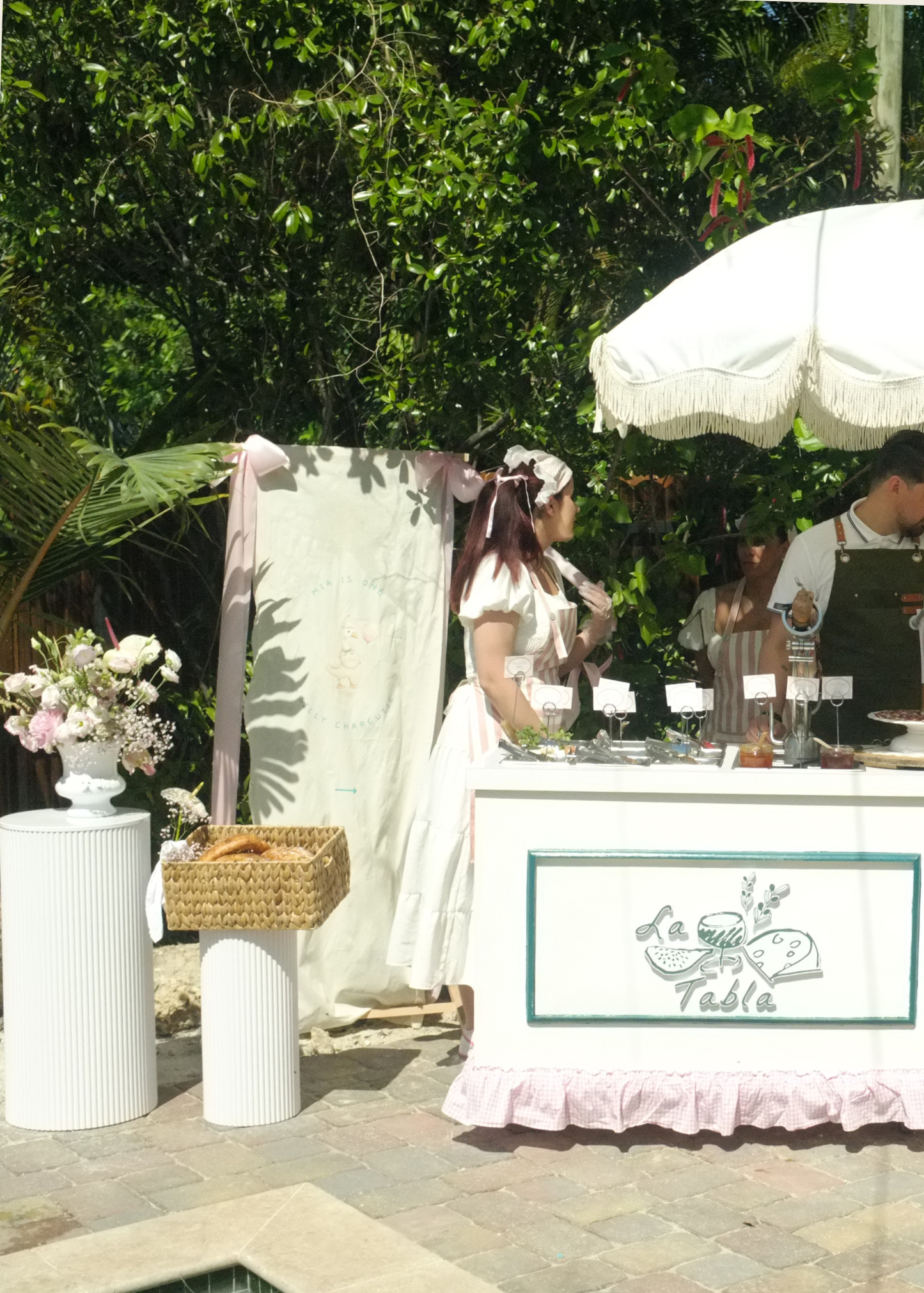 NEW! Linen Sign, Stand & Oversized Satin Ribbon