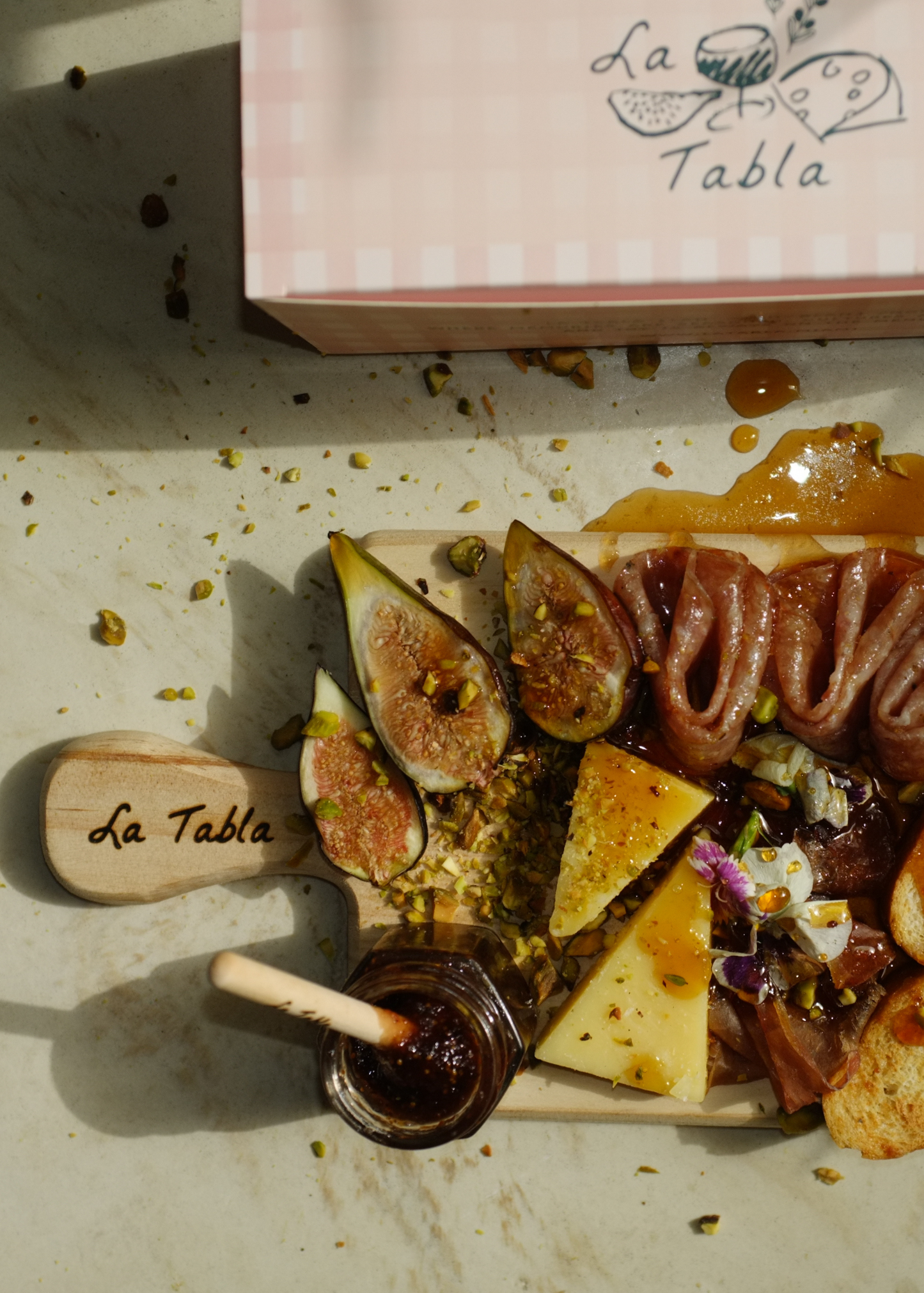 Take-out Charcuterie Box with Personalized Honey Dipper (+Add-On)